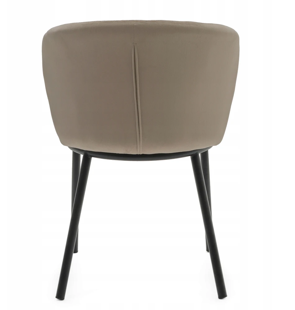 New Home GLAMOUR MINŠTA AKSOMINĖ KĖDĖ SVETAINEI VALGOMO KAMBARYS GLAMOUR DARK BEIGE BARI