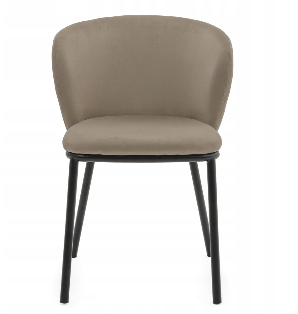 New Home GLAMOUR MINŠTA AKSOMINĖ KĖDĖ SVETAINEI VALGOMO KAMBARYS GLAMOUR DARK BEIGE BARI