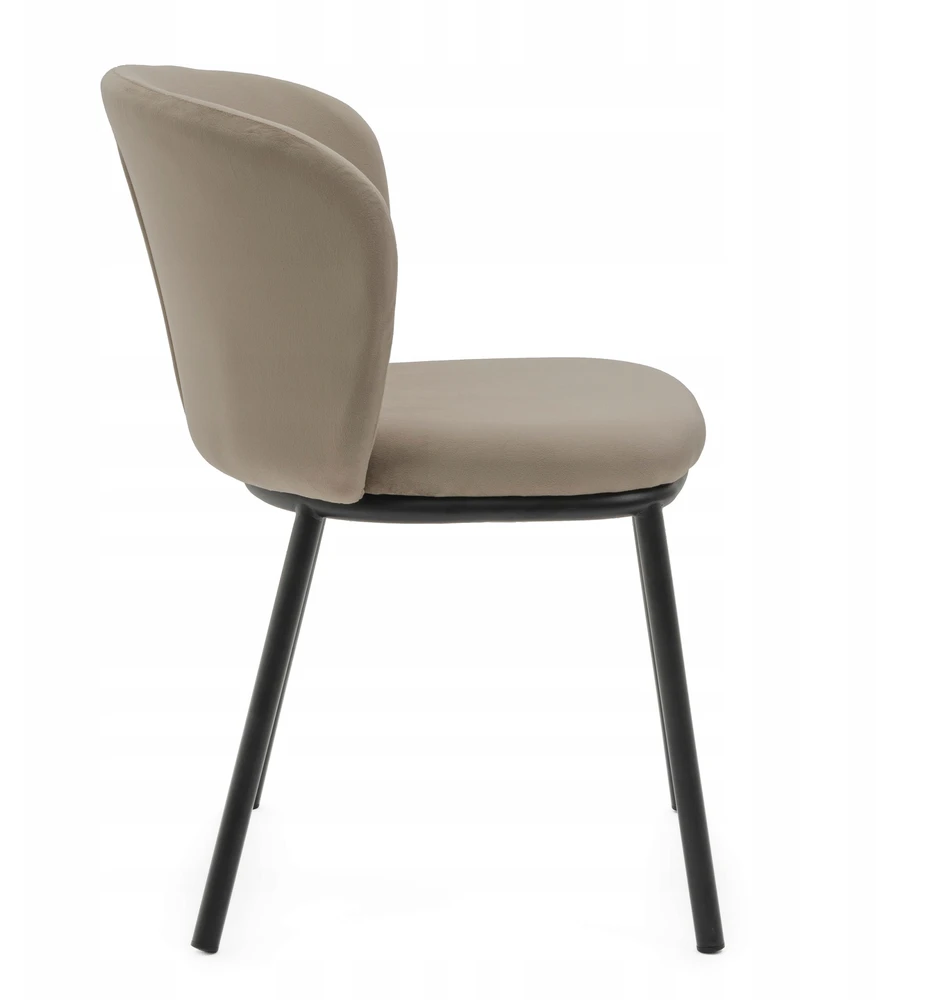 New Home GLAMOUR MINŠTA AKSOMINĖ KĖDĖ SVETAINEI VALGOMO KAMBARYS GLAMOUR DARK BEIGE BARI