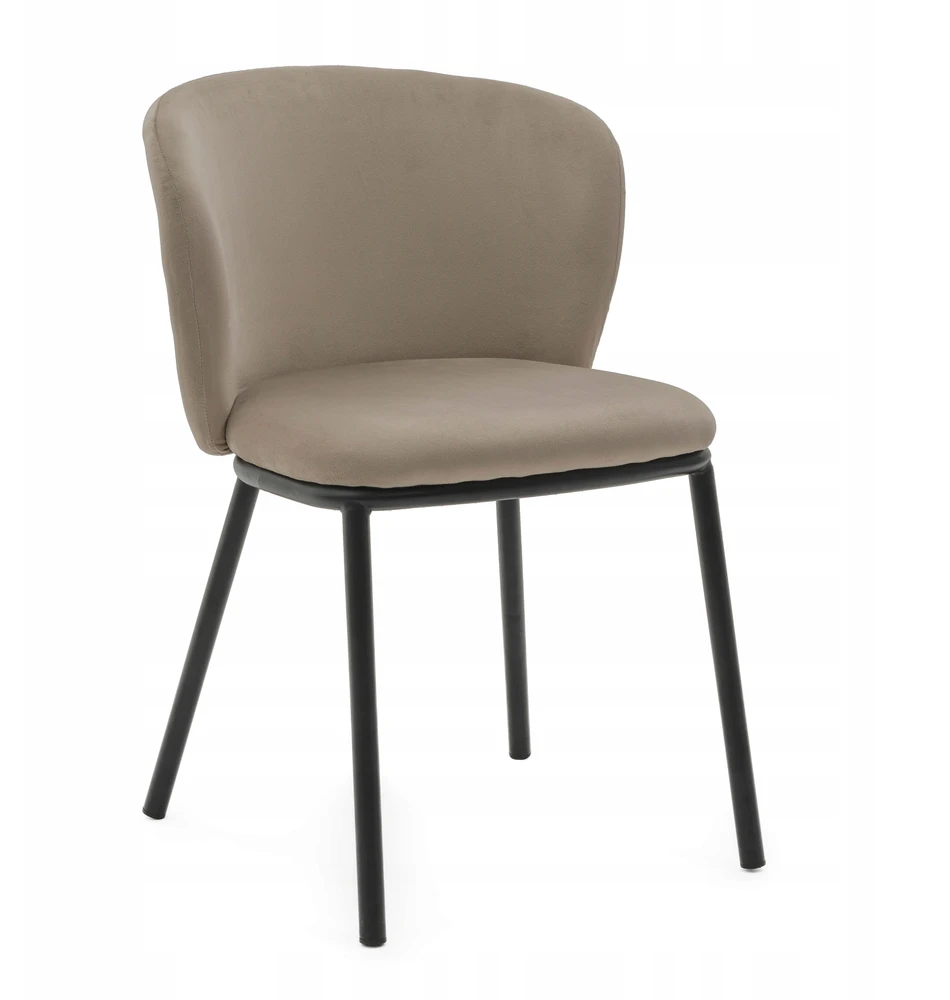 New Home GLAMOUR MINŠTA AKSOMINĖ KĖDĖ SVETAINEI VALGOMO KAMBARYS GLAMOUR DARK BEIGE BARI