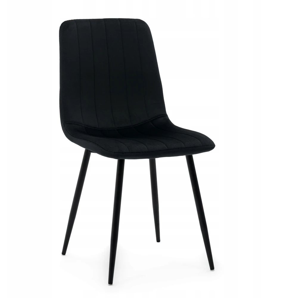 New Home MINKŠTA KĖDĖ VALGOMO SVEČIAVAI VELIŪRO VELVETINĖ GELA, JUODA