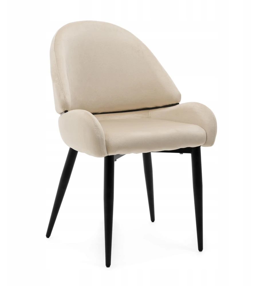 New Home MINŠTA AKSOMINĖ KĖDĖ BEIGE GLAMOUR VALGOMAS SVETAINE BERGAMO