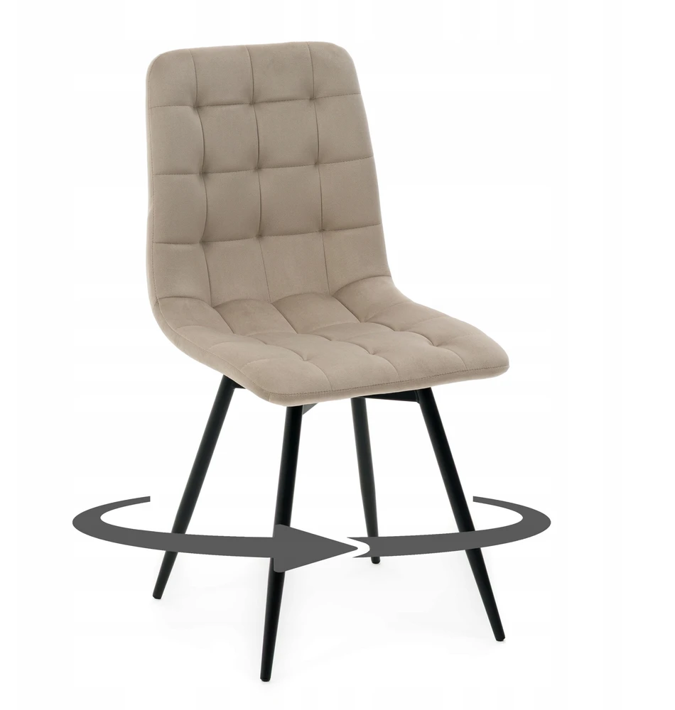 New Home MINŠTA SUKAMAMA KĖDĖ SVETAINEI VELIURAS AKSMUO ARCO DARK BEIGE