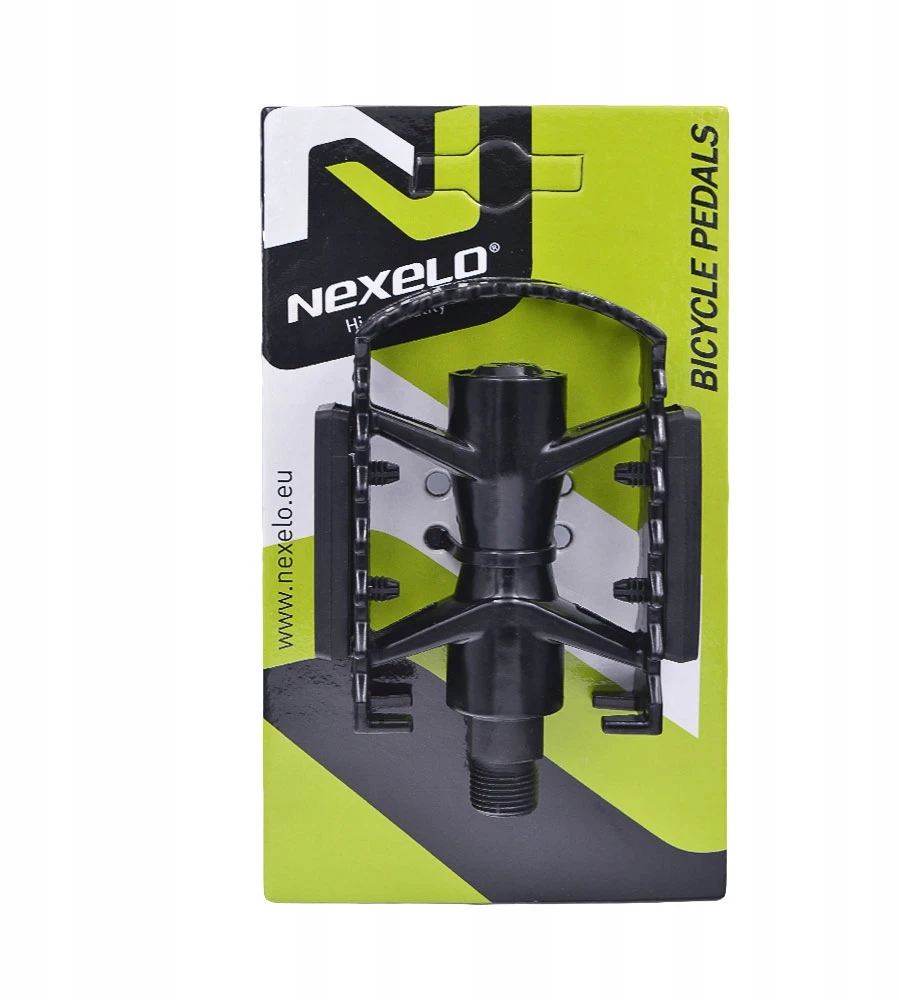 Nexelo Aliuminiai dviračio pedalai mtb dviračiams, juodi su atšvaitais, nauji, tvirti