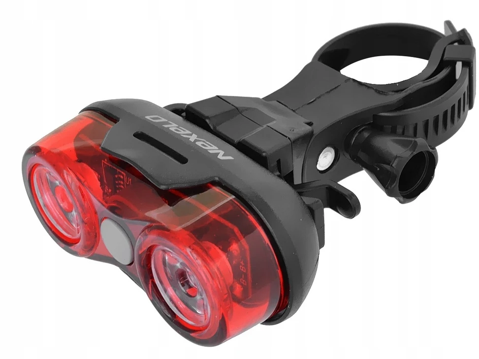 Nexelo Dviračio galinis žibintas 2LED 0,5W vandeniui atsparus galinis dviračio žibintas + baterijos