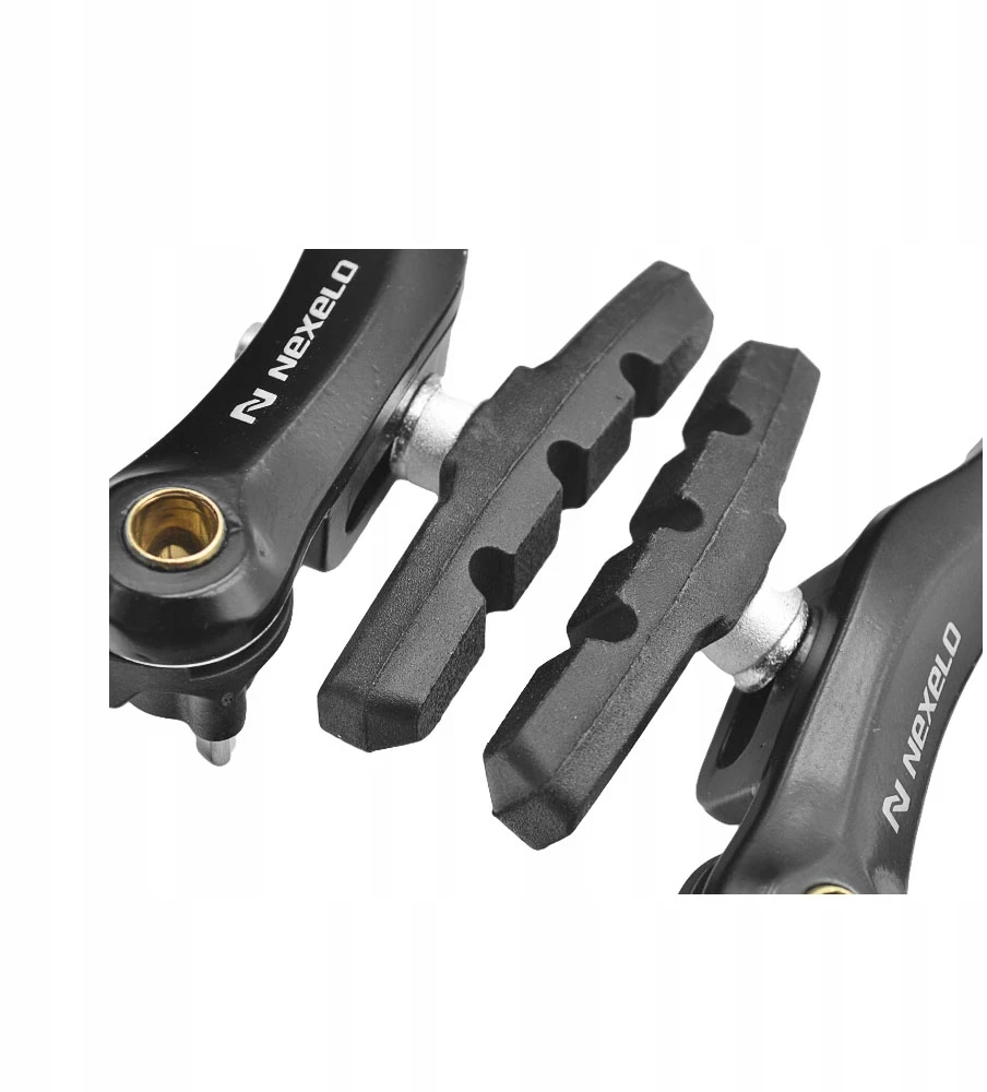 Nexelo Dviračio stabdžių kaladėlės V-Brake trinkelės priekiniai galiniai 110 mm juodi SET