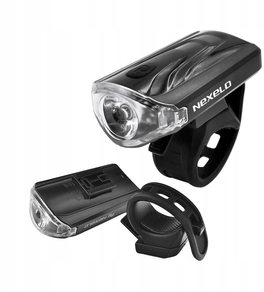 Nexelo Dviračio žibintas, priekinis dviračio žibintas, maitinamas akumuliatoriumi, 2 LED funkcijos, 0,5W