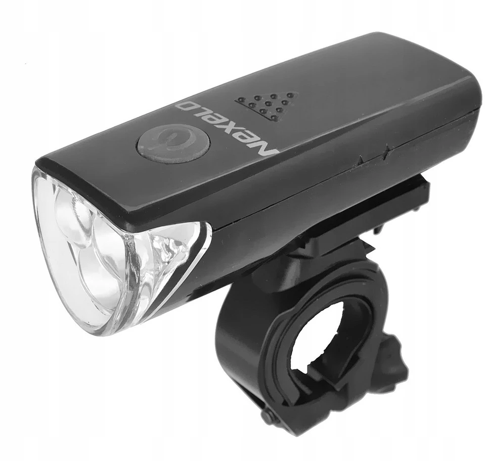 Nexelo Dviračio žibintas, priekinis dviračio žibintas, maitinamas akumuliatoriumi, 3 LED, 3 funkcijos