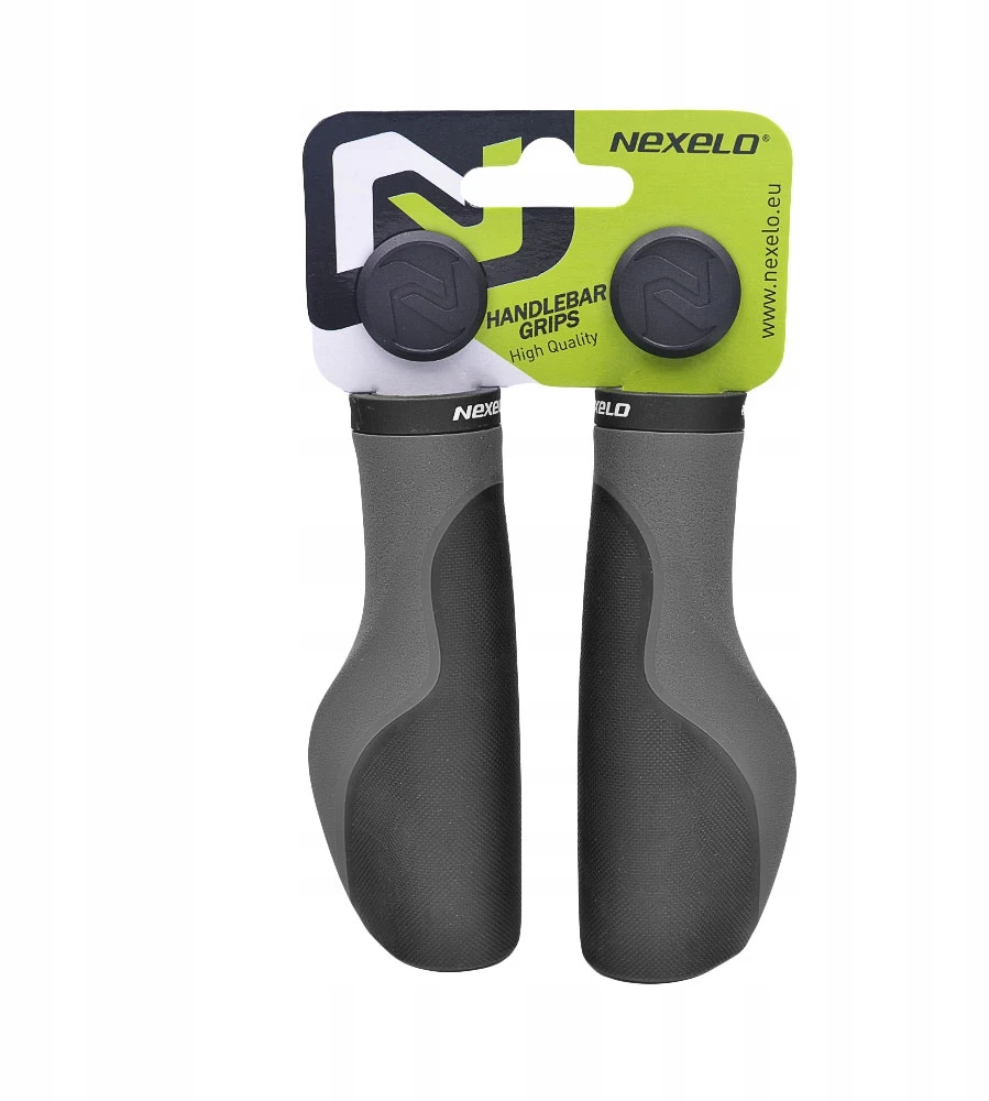 Nexelo Gumines dviračio vairo rankenėlės, 128mm, su aliuminio žiedais