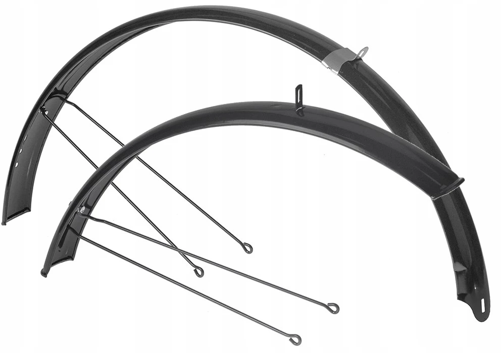 Nexelo Pilnas dviračio purvasaugių komplektas 28" plienas 55mm juodas