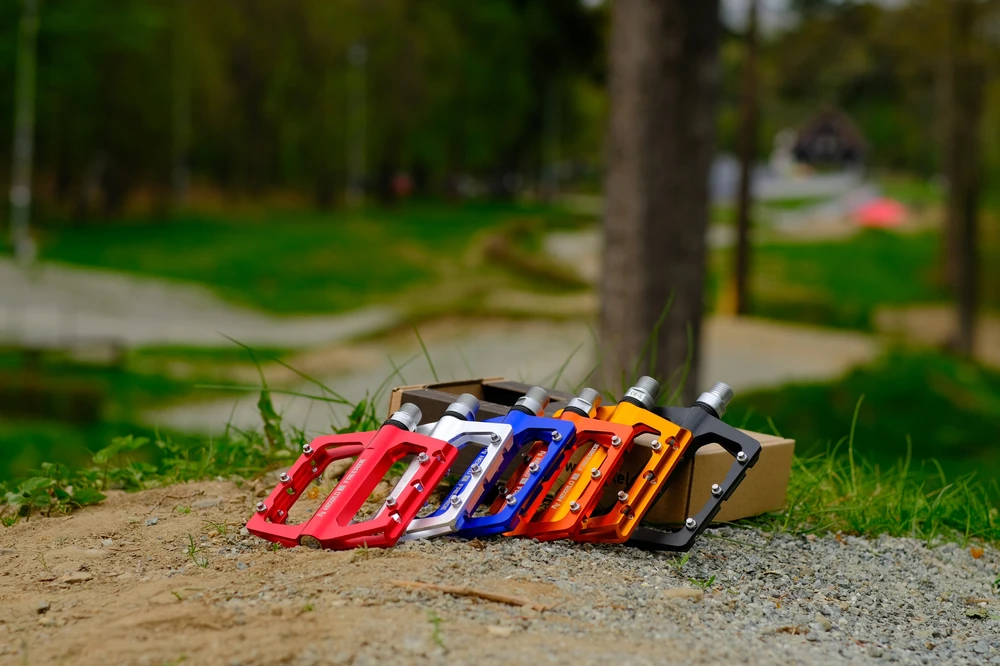 Nexelo Supreme Aliuminio platforminiai dviračio pedalai, sandarinami PINY BMX/MTB kasetiniais guoliais