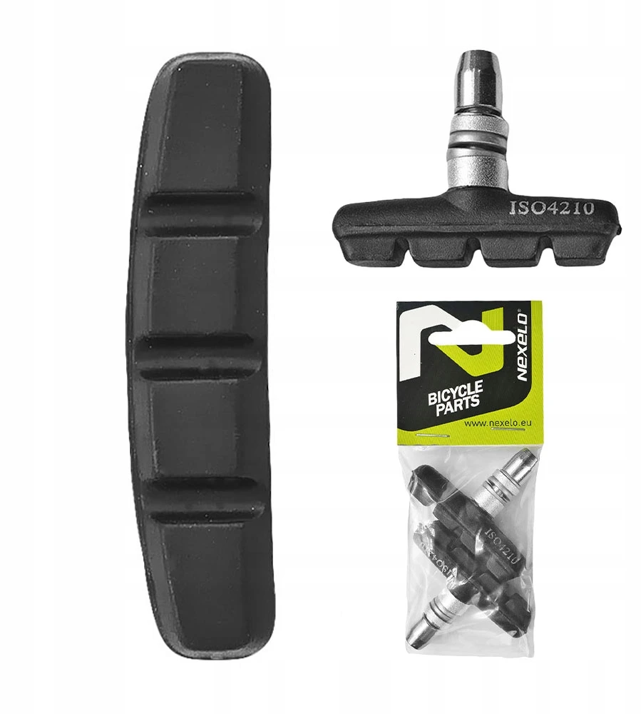 Nexelo V-Brake dviračio stabdžių kaladėlės, prisukami nasrai, 55 mm šešiakampis raktas, simetriškas