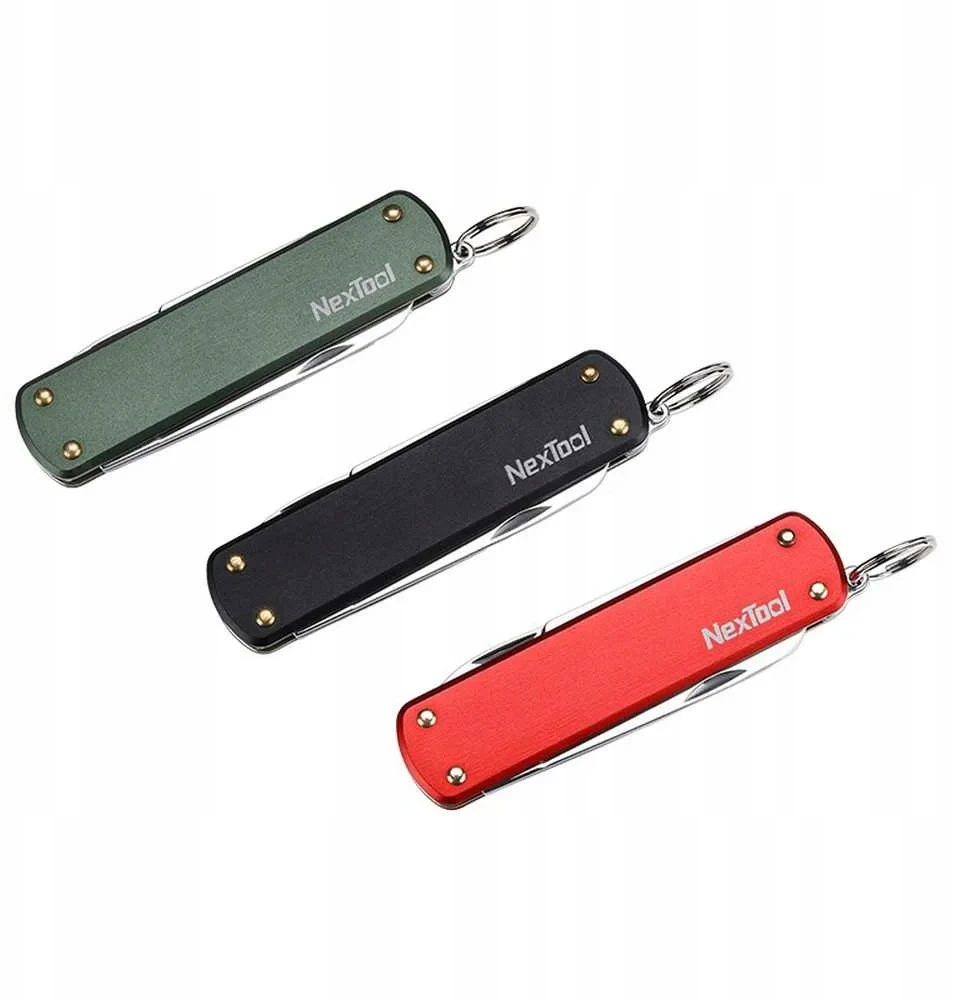 NexTool Mini Pocket Knife NE0142 4in1 raudonas daugiafunkcis peilis