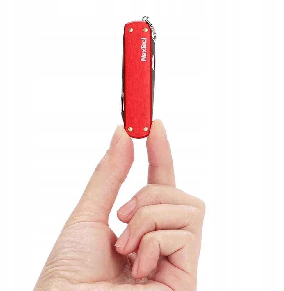 NexTool Mini Pocket Knife NE0142 4in1 raudonas daugiafunkcis peilis