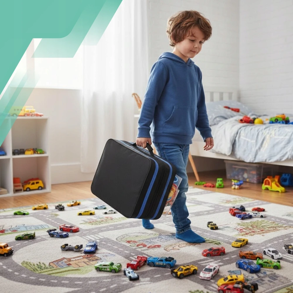 Nicekids ORGANIZATORIUS FOR SPRINGS 96 automobiliams BAG for HOT WHEELS Automobilių krepšys