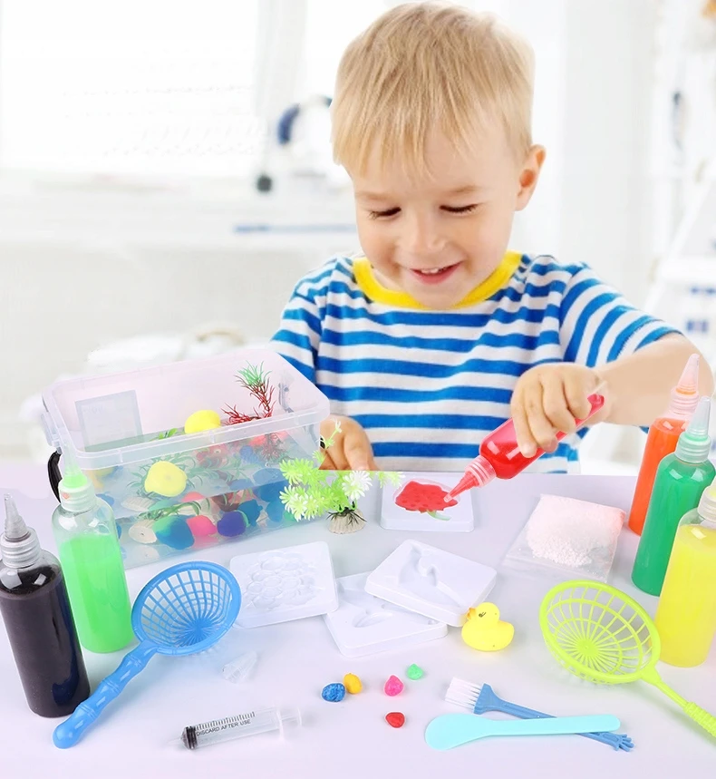 Nicekids PLASTIKAS PASAS VAIKAMS GEL DIY CREATIVE RINKINYS AQUA GEL