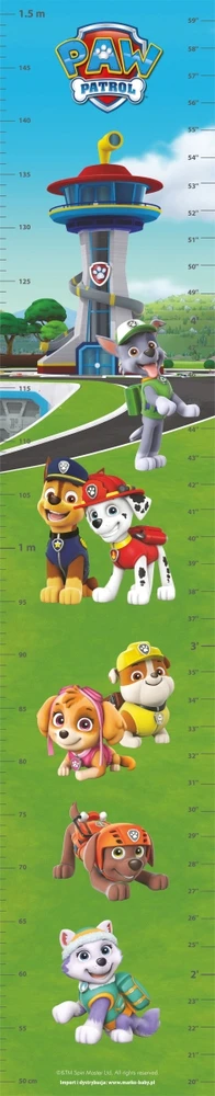 Nickelodeon Miarka wzrostu Psi Patrol 150 cm