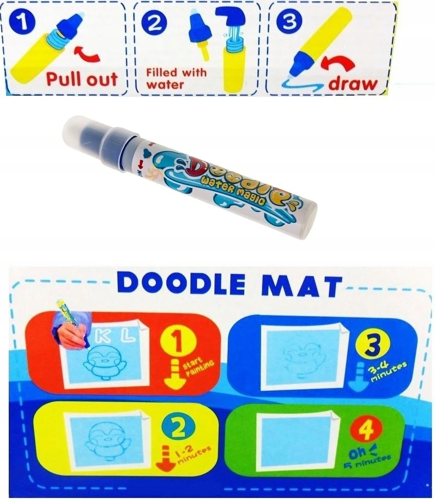Nicola Toys DIDELIS VANDENS PIEŠIMO KILIMAS + VANDENS RAŠTUKAS 1078