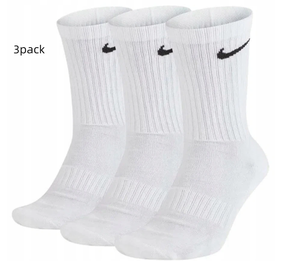 NIKE 3 porų aukštų medvilninių kojinių treniruotėms rinkinys, dydis. 42-46