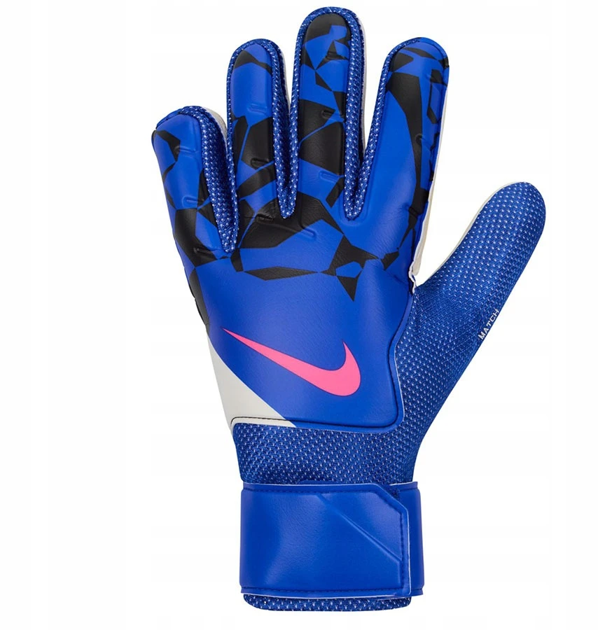 Nike Match Goalkeeper vartininko pirštinės, mėlynos, juodos ir rožinės spalvos HQ0257 458