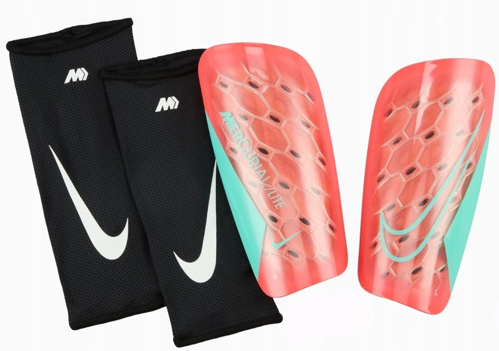 Nike Mercurial Lite futbolo blauzdinės - Raudonos