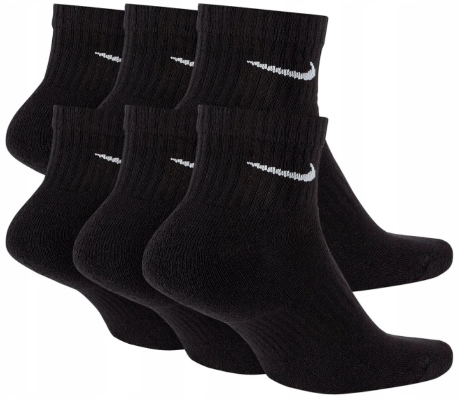 NIKE SOCKS Juodas DYDIS. 38-42 6 PAIR 6 PACK SX7669-010 CLASSIC