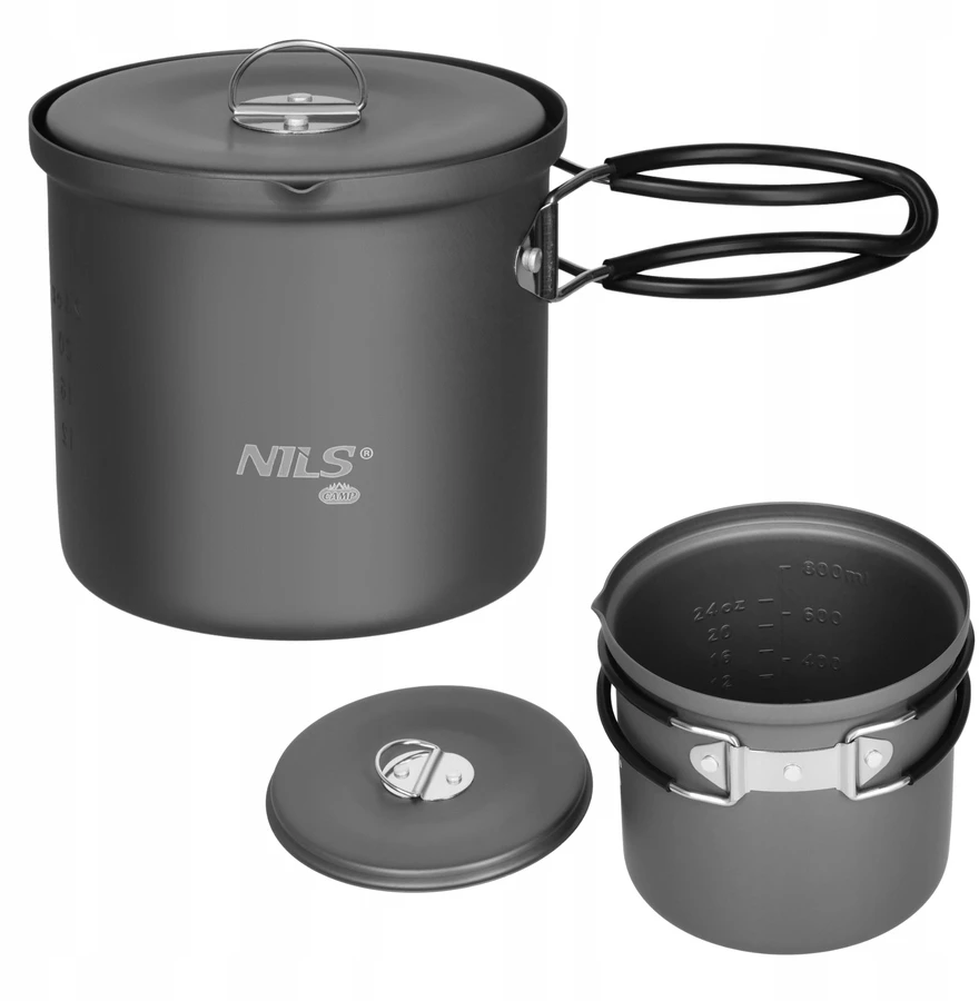 Nils Extreme Nils Camp Nc4202 Aliumininis turistinis puodas su dangteliu, 1000ml