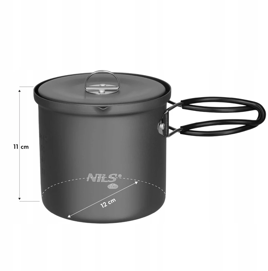 Nils Extreme Nils Camp Nc4202 Aliumininis turistinis puodas su dangteliu, 1000ml