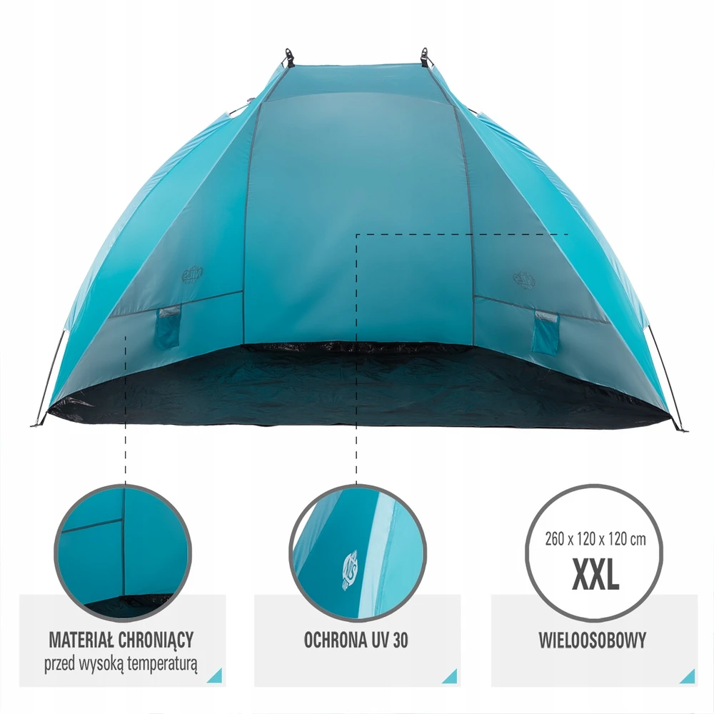 Nils Camp NC8030 TURQUOISE BEACH PAlapinė 260X120X120 CM NILS