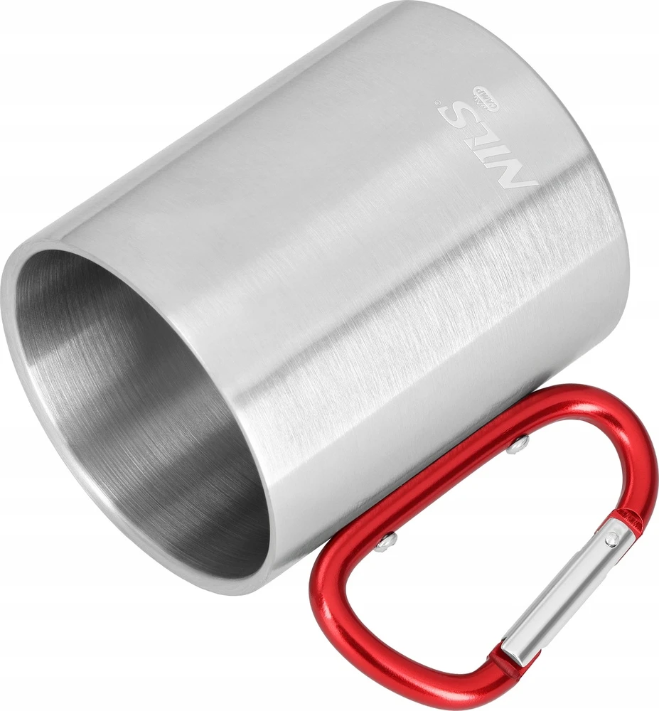 Nils Extreme Nils Camp Nils Nc17110 Raudonas Kempingo Puodelis su Karabinu 300 ml