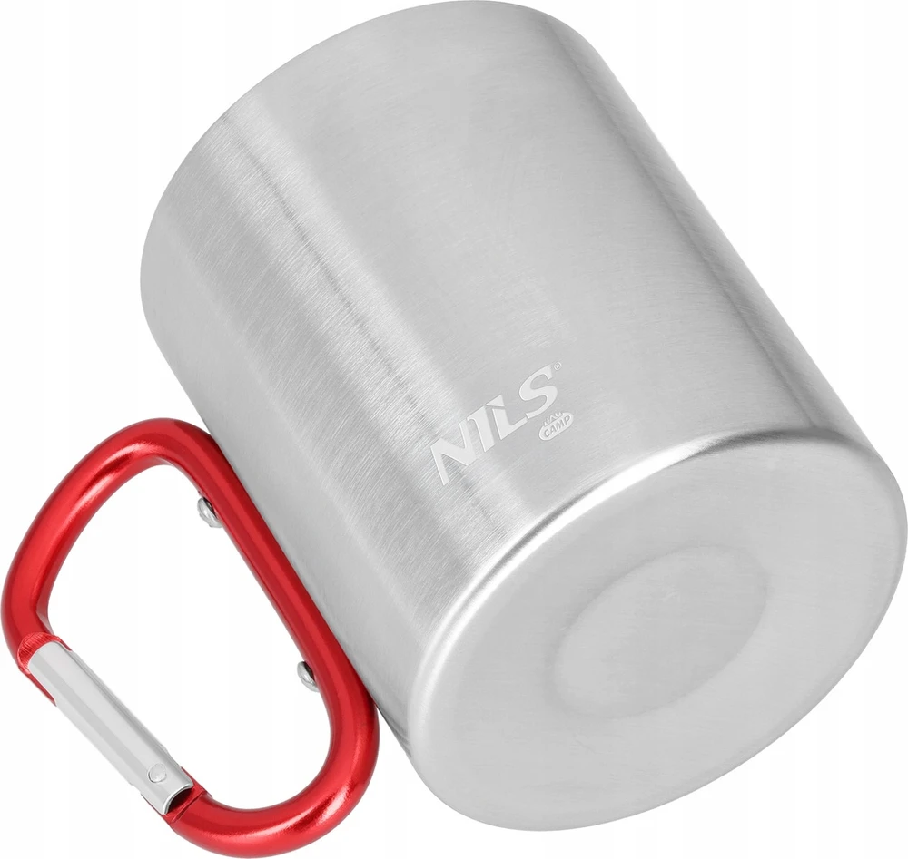 Nils Extreme Nils Camp Nils Nc17110 Raudonas Kempingo Puodelis su Karabinu 300 ml
