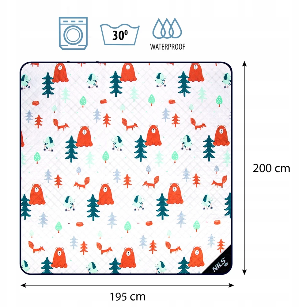 Nils Camp pledas 195x200 cm - atsparus vandeniui, izoliuotas