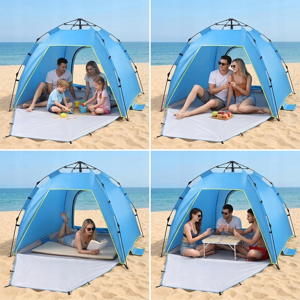 Nils Camp Automatinė paplūdimio palapinė Nils NC4802, mėlyna