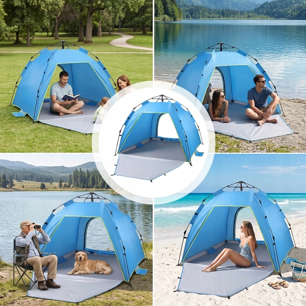 Nils Camp Automatinė paplūdimio palapinė Nils NC4802, mėlyna
