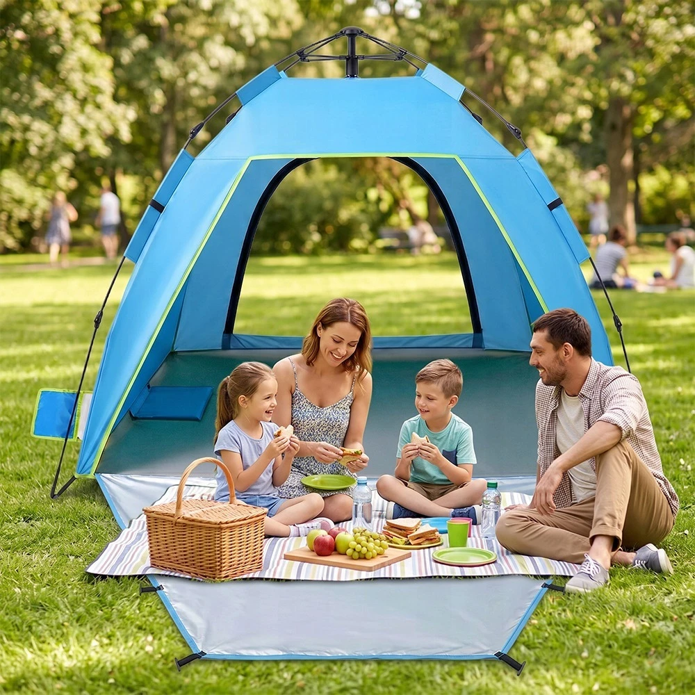 Nils Camp Automatinė paplūdimio palapinė Nils NC4802, mėlyna