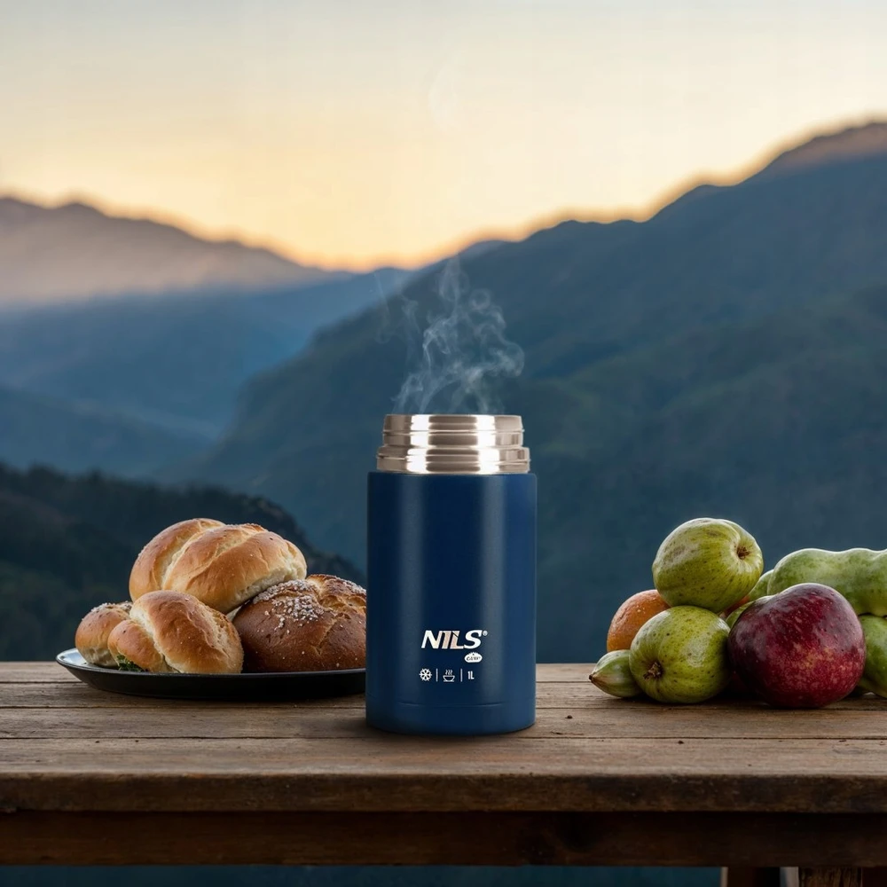 Nils Extreme Nils Camp Termosas maistui 1000ml - išlaiko šilumą/šaltį ilgai
