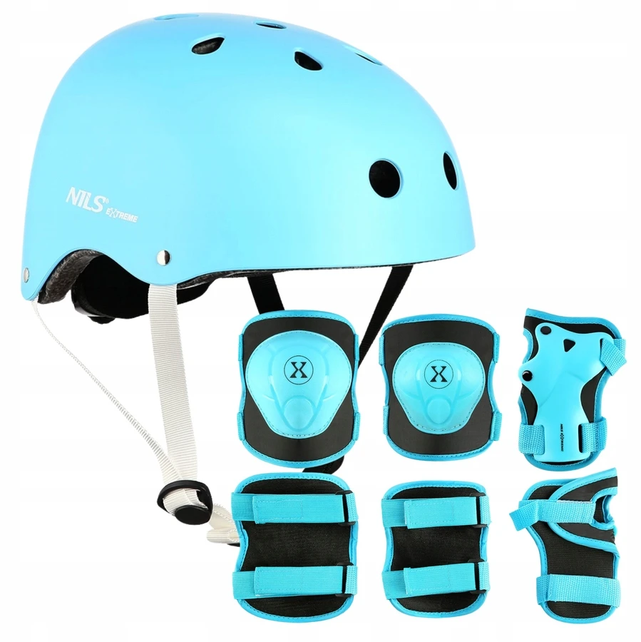 Nils Extreme kask rowerowy orzeszek 52-56 cm + ochraniacze S