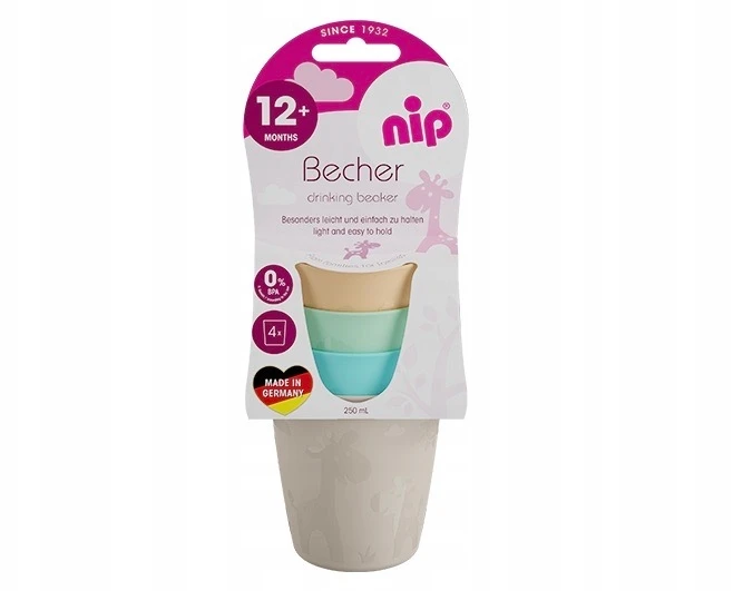 nip Puodeliai, 250ml, 4 vnt., 12m+ tarnavimo laikas