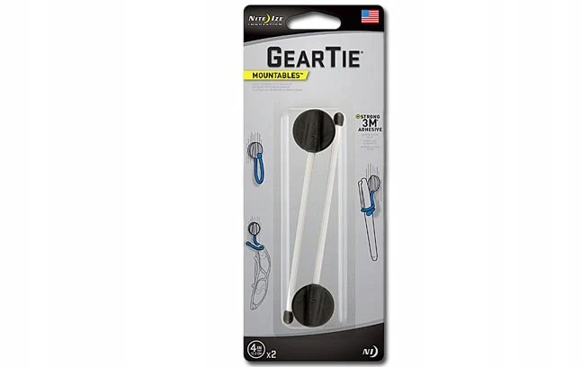 Nite Ize Gear Tie Mountables 4'' - 2 vnt. - universalūs tvirtinimai