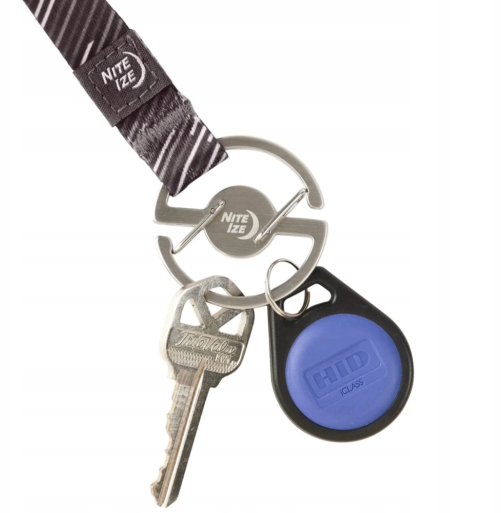 Nite Ize Medallion Key Lanyard karabinas su dirželi, plieno