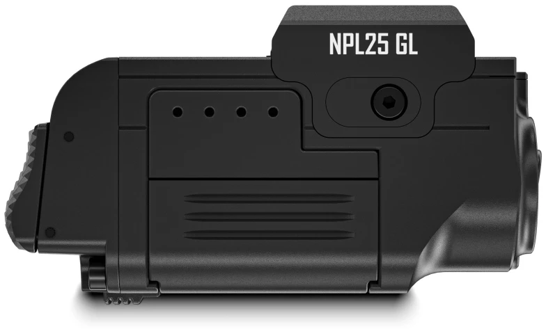 Nitecore NPL25GL pistol tactical light – 900-lumen baltas LED, integrated žalias laser, detachable battery, magnetic charging
