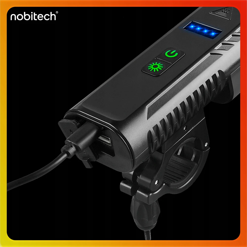 Nobitech USB DVIRAČIO LEMPAS PRIEKINIS GARŠAS PRIEKINIS APŠVIETIMO SKAMBAS SU POWERBANK