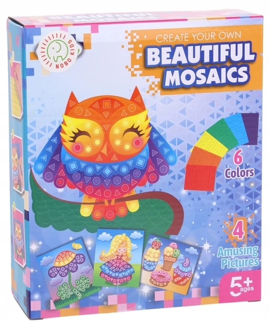 Nobo Creative Foam Mosaic Scrapbook Super Kid Owl Flower