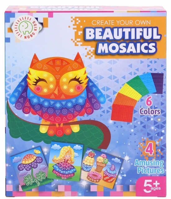 Nobo Creative Foam Mosaic Scrapbook Super Kid Owl Flower