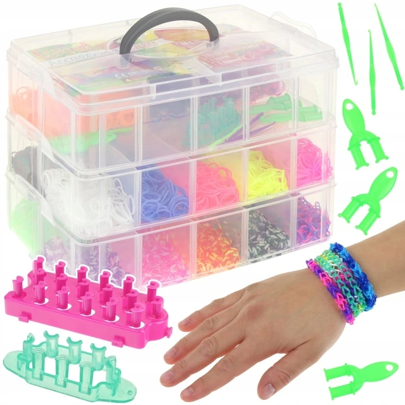 Nobo Guminės juostos papuošalų apyrankėms gaminti Loom Bands Krosno XXL rinkinys