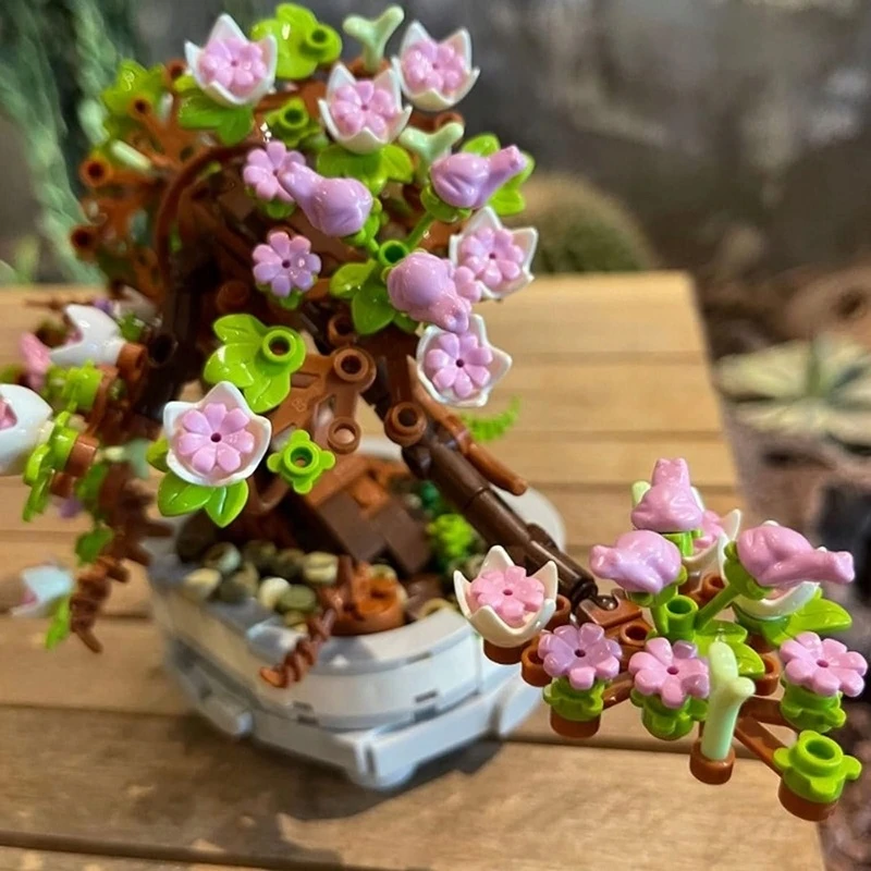 Nobo KONSTRUKCINIAI BLAKAI GĖLĖS MEDŽIS BONSAI MEDIS 462 ELEMENTAI
