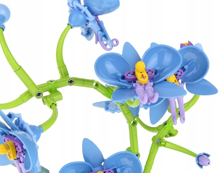 Nobo Konstrukciniai blokeliai Mėlyna orchidėjų gėlė vazone Surinkti 581 vnt.