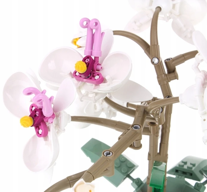 Coil Nobo Konstrukciniai Žaislai: Baltas Orchidėjos Gėlės Kūrinys 581 Detalės