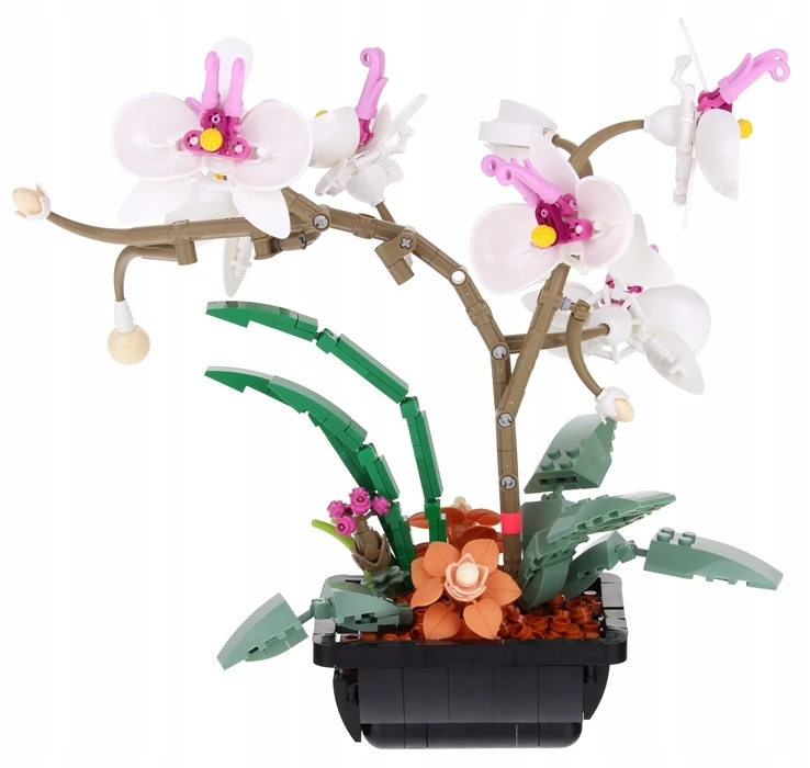Coil Nobo Konstrukciniai Žaislai: Baltas Orchidėjos Gėlės Kūrinys 581 Detalės