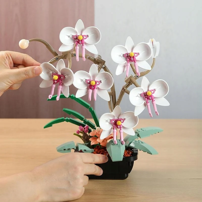 Coil Nobo Konstrukciniai Žaislai: Baltas Orchidėjos Gėlės Kūrinys 581 Detalės